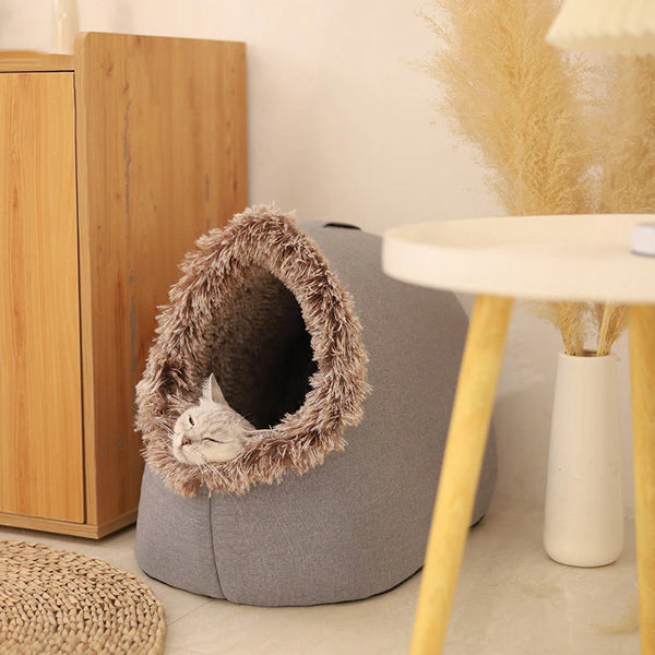 Winter Warm Pet Cave Bed