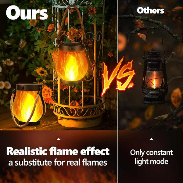Dancing flame Solar Lantern Outdoor Lights