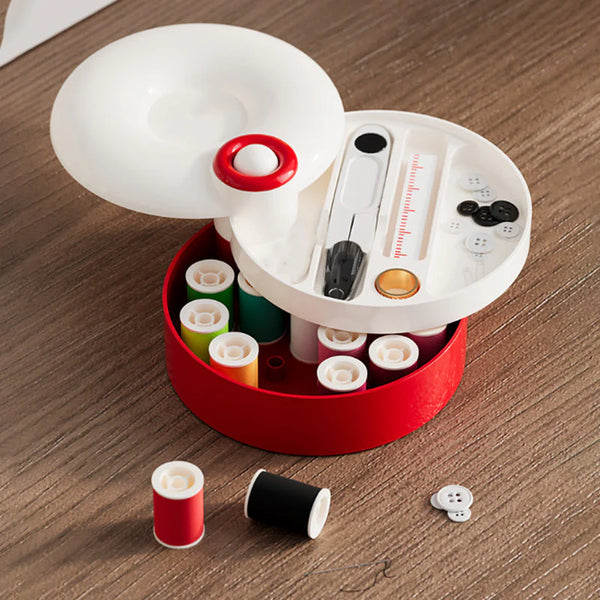 128-piece magnetic sewing kit: rotating platform, ultra-organised & perfect for travelling